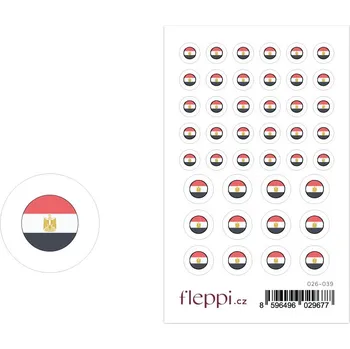 samolepka Fleppi Samolepky vlajky státu - Egypt