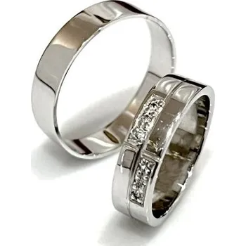 Prsten Ráj snubních prstenů | Snubní prsteny z bílého zlata - skladem - 4760