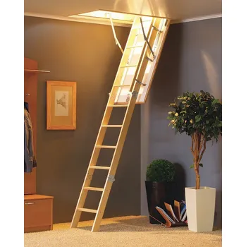 TRIANT Půdní dřevěné skládací schody HOBBY THERM 70x110cm