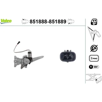 Stahovačka okna Zvedací zařízení oken VALEO 851888