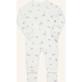 Dámský overall Sanetta Dupačky pro miminko, bílá / tmavě modrá / hnědá, 86