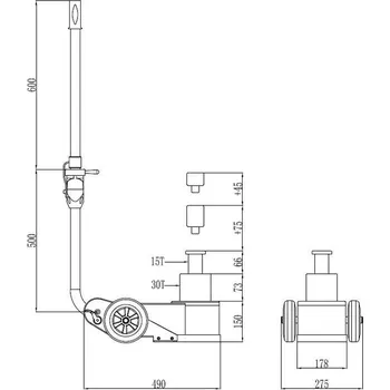 Hever B-Tires Dvoupístový pneumaticko - hydraulický zvedák SP30-2