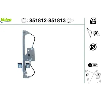 Stahovačka okna Zvedací zařízení oken VALEO 851812