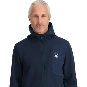 Spyder BANDIT HOODED FLEECE-TRUE NAVY pánská outdoor bunda s kapucí S