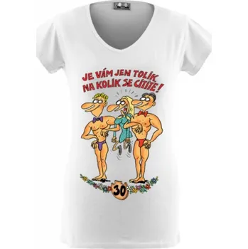 Dámské tričko Tričko - výročí žena 30 Barva: Bílá, Velikost: XL