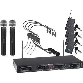 Mikrofon McGrey UHF 2V2I - 4 kanálový bezdrátový SET6
