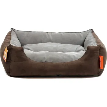Pelíšek pro psa Aminela pelíšek s polštářem M hnědá/šedá 70x60cm