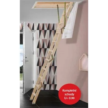 Schodiště DOLLE Půdní skládací schody Click FIX MINI 36mm rozměr 92,5/60cm