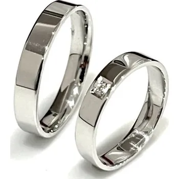 Prsten Ráj snubních prstenů | Snubní prsteny z bílého zlata - skladem - 4770