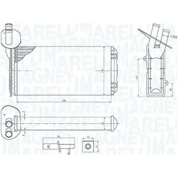 Výměník tepla Výměník tepla, vnitřní vytápění MAGNETI MARELLI BR410