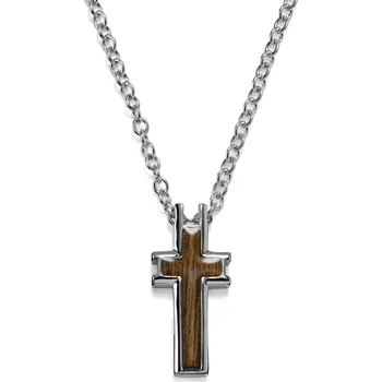 Náhrdelník Náhrdelník s křížkem s inkrustací v měděné barvě - Lucleon