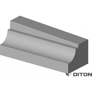 Zahradní obrubník DITON Zastávkový obrubník BUS přechodový pravý 290-250 .. 100/40-15/29-25cm přírodní