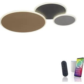 PAULNEUHAUS Paul Neuhaus LED nástěnné svítidlo Q-PIATO vícebarevné 3 kruhové Smart Home ZigBee 2700-5000K - PAUL NEUHAUS PN 8007-70