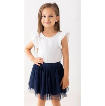 Dívčí tričko Dívčí bílá blůzka s krátkým rukávem Lily Grey 140 / 10 let