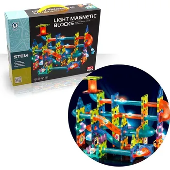 Desková hra Sparkys Kuličková dráha - magnetická, svítící stavebnice 110 ks