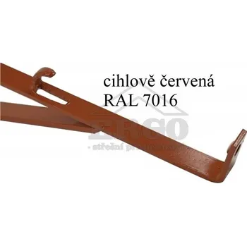 ERGO Držák protisněhové mříže - rovný - cihlově červená