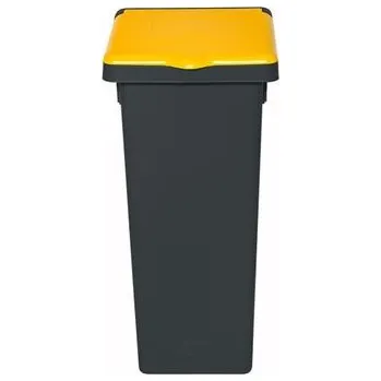 Odpadkový koš Koš odpadkový 20l FLAP BIN černý, žluté víko, tříd.odp.,plast