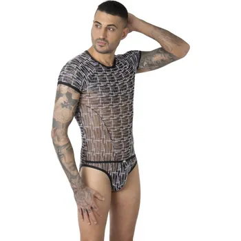 Pánské erotické prádlo Eros Veneziani Pánské body slip 7454 L/XL + Doprava zdarma