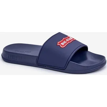 Pánské mokasíny Pánské Pantofle S Logem Big Star OO174028 Barva: Modrá, Velikost: 45