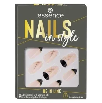 Essence Nails In Style umělé nehty 12 Be In Line 12 kusů