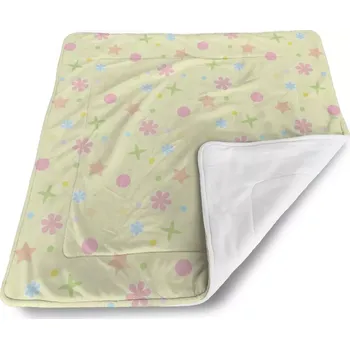 deka Sablio Dětská deka pro miminko Hvězdy, květy a puntíky - 80x100 cm