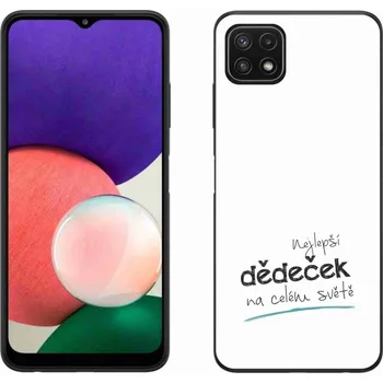 Pouzdro na mobilní telefon Gelový kryt mmCase na Samsung Galaxy A22 5G - nejlepší dědeček 3 bílé pozadí