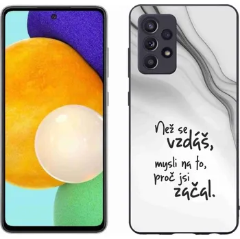 Pouzdro na mobilní telefon Gelový kryt mmCase na Samsung Galaxy A52s 5G - citát 2 bílé pozadí