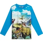 CHLAPECKÉ TRIČKO tyrkysové Kugo FM7072 (Chlapecké tričko dlouhý rukáv)