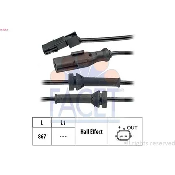 Přislušenství brzdového systému Snímač, počet otáček kol FACET 21.0053