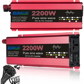 Měnič napětí MĚNIČ NAPĚTÍ NAPĚTÍ do KAMIONU 24V na 230V 2200W ČISTÁ SINUSOVKA SINUS