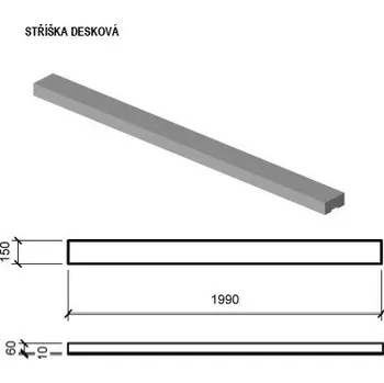 Příslušenství pro plot DITON LINIE KAMENE QUICK WALL STONE Stříška desková béžový mix 200/15/7cm