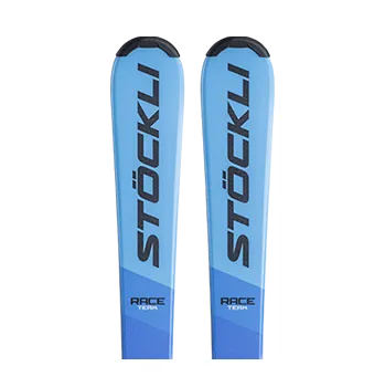 Sjezdové lyže STÖCKLI Dětské lyže Race Team JR + Vázání SALO C5 J75 černá, bílá 2023/24 - 90 cm