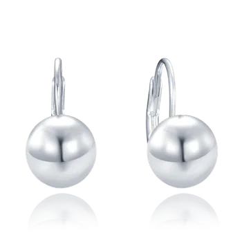 Náušnice 2780 MINET Zlaté náušnice z bílého zlata kuličky Au 585/1000 2,75g