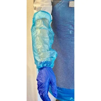 Jednoráz. návlek na předloktí 40 cm, PE 20my, modré,100 ks.