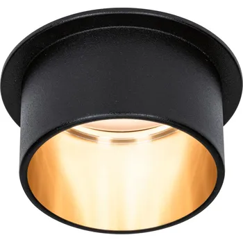 PAULMANN Zápustné svítidlo Gil 3StepDim 1x6,5W černé / zlaté IP44 2.700K 3-krokové-stmívatelné - PAULMANN P 93378