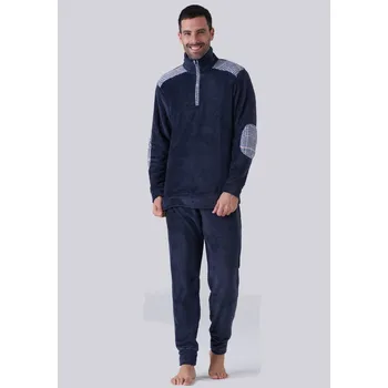 Pánské pyžamo Pánské pyžamo Karelpiu KF7301 M Tm. modrá