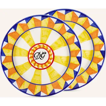 Talíř Dolce & Gabbana Casa Sada 2&nbsp;Dezertních Talířů, bílá / modrá /...