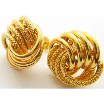 Náušnice Klenoty Budín Dámské mohutné gravírované zlaté náušnice velké pecky 585/3,85gr HK2314 (Klenoty Budín Dámské mohutné gravírované zlaté náušnice velké pecky 585/3,85gr HK2314)