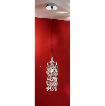 ORION Závěsné svítidlo 1x40W G9 chrom/křišťál "Asfour", průměr 9cm - ORION OR HL 6-1549/1 CHRO