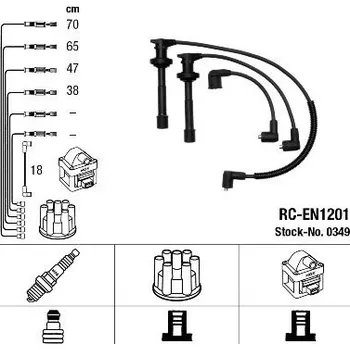 Zapalovací kabel Sada kabelů pro zapalování NGK RCEN1201