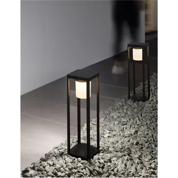 Venkovní osvětlení NOVALUCE Venkovní sloupkové svítidlo LOVETO antracitový hliník a akrylový difuzor LED 1.5W 3000K 3.7V 125st. IP65 solární / vypínač na těle / pohybový senzor - NOVA LUCE NV 9120622