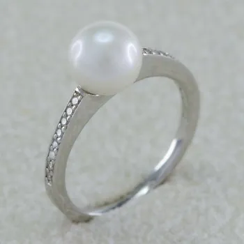 Prsten Stříbrný prsten s perlou Inez