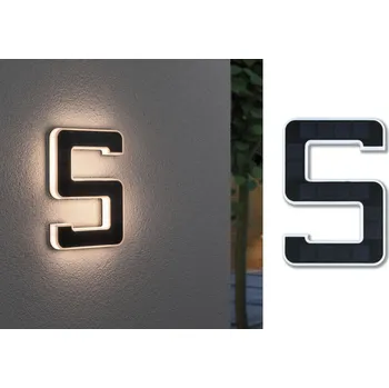 Venkovní osvětlení PAULMANN Venkovní solární domovní číslo 5 IP44 3.000K 0,2W nabíjecí baterie výměnná - PAULMANN P 79846