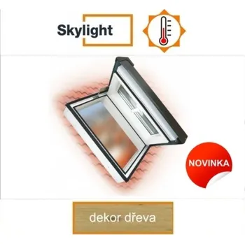 Okno DOBROPLAST - SKYLIGHT LOFT PREMIUM TERMO plastový střešní výlez PVC dez.dř. 4/7 - 45/73cm