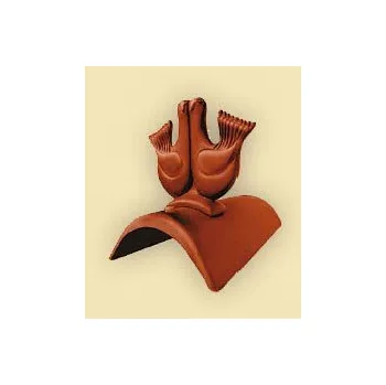 Střecha KMB BETA Elegant Hřebenový okrasný prvek - HRDLIČKY (komplet) šedá