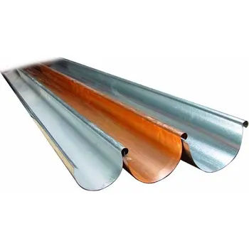 Odvodňovací žlab Klempířský prvek - Žlab 330/670mm - nástřešní pozink, délka 4bm