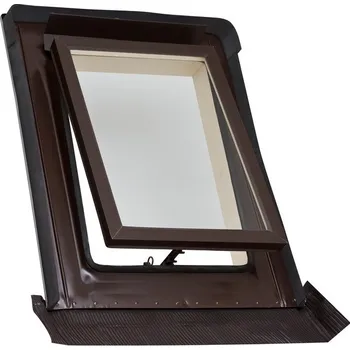 střešní výlez HPI Výlez kominický pro profil. střešní krytiny 550*720mm - boční otvírání pravé - hnědý