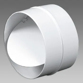 DEN BRAVEN Spojka kulatého kanálu s klapkou prům.100 bílá VE1197