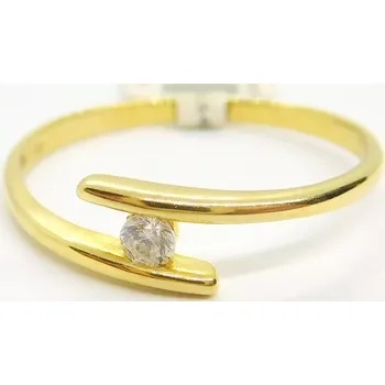 Prsten Klenoty Budín Zlatý zásnubní prsten ze žlutého zlata se zirkonem vel. 55 585/1,22gr 6810649 (Klenoty Budín Zlatý zásnubní prsten ze žlutého zlata se zirkonem vel. 55 585/1,22gr 6810649)