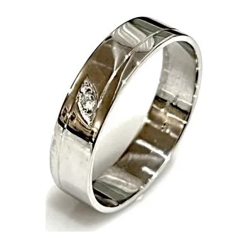 Prsten Ráj snubních prstenů | Super cena - snubní prsten z bílého zlata - 1 kus skladem - 4755